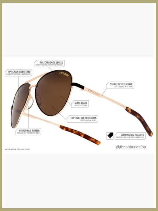 Tangle-Free Aviator Sunglasses with Shatterproof Polycarbonate Lenses main image 7
